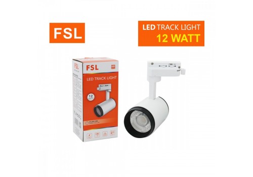โคมแทรคไลท์ FSL-TRACK-LIGHT-12W-WH แสงขาวและแสงวอร์มไวท์